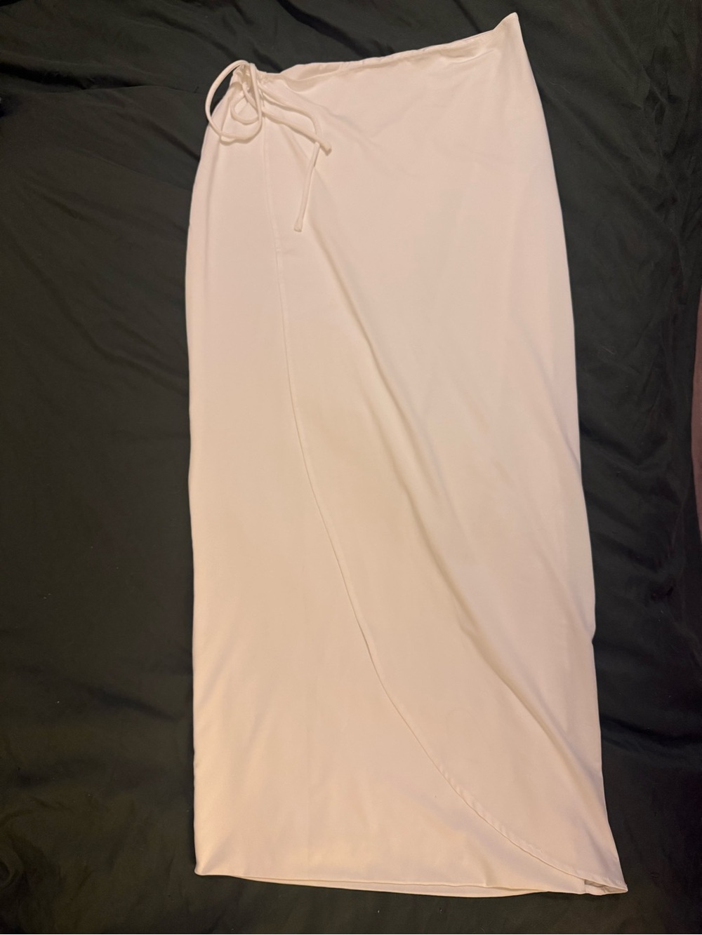 Princess Polly Cream Wrap Maxi Skirt with Side Tie
